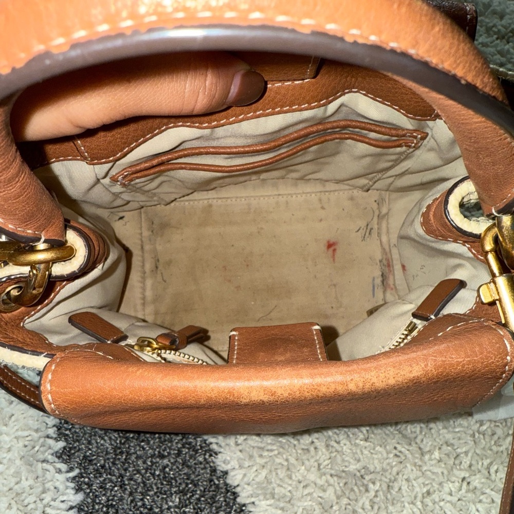 Tory Burch Half Moon straw crossbody bag purse Mini - Picture 10 of 16